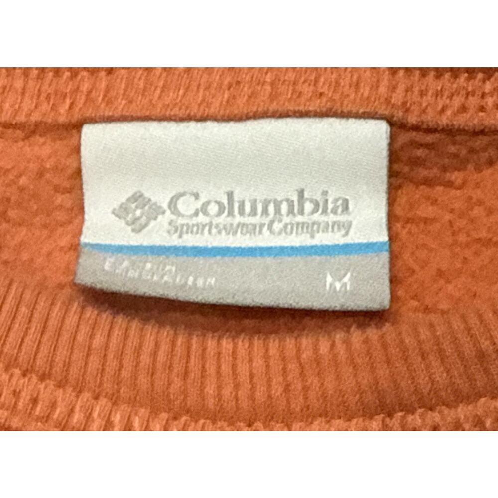 Columbia Men’s Sweatshirt Medium‎ Orange Long Sleeve Crew Neck Pullover Casual - Picture 2 of 4